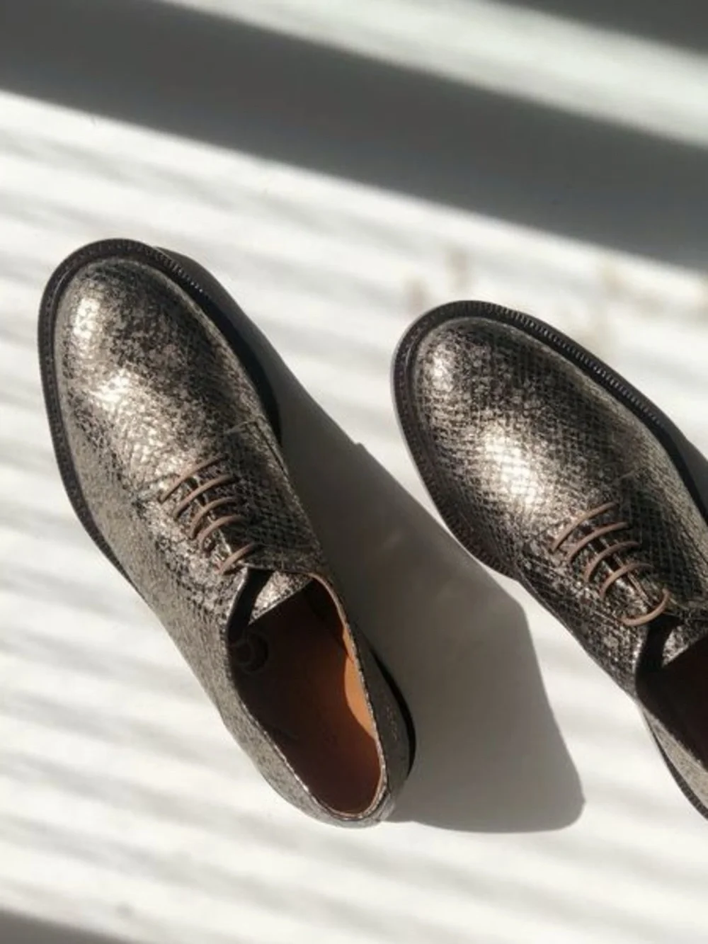Robert clergerie Rosie gunmetal derby metallic size 38.5